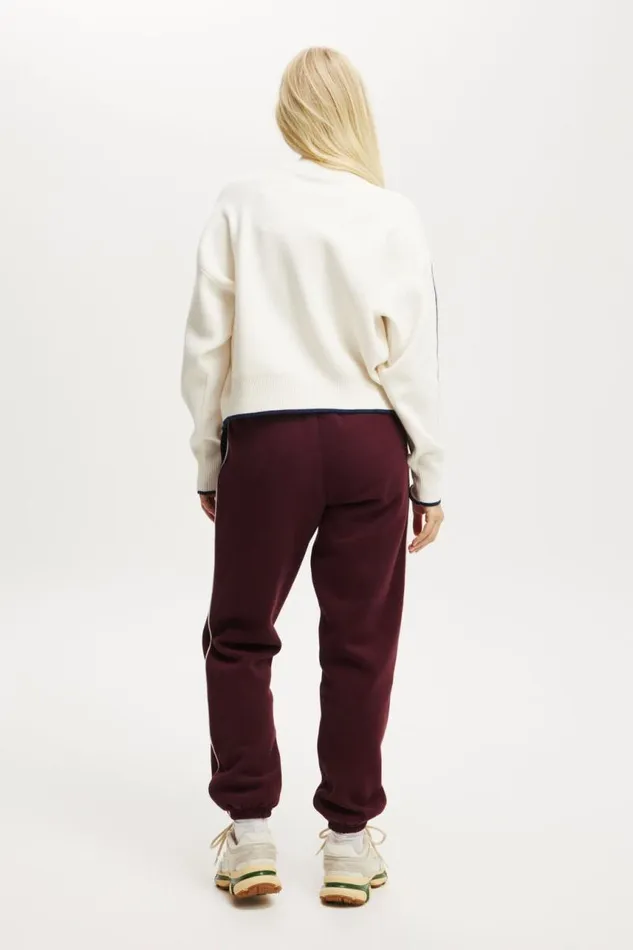 Cotton On SweatsandHoodies Plush Essential Gym Sweatpant Dark Oakcoconut Milk 8211 Women
