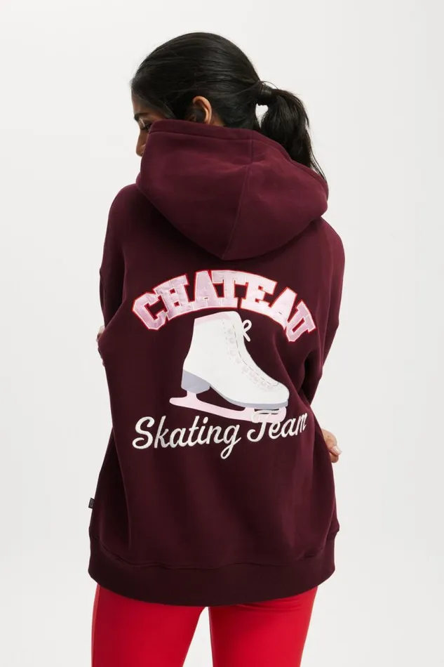 Cotton On SweatsandHoodies Plush Premium Graphic Hoodie Dark Oakskating Team 8211 Women Cotton On SweatsandHoodies Plush Premium Graphic Hoodie Dark Oakskating Team 8211 Women