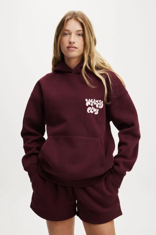 Cotton On SweatsandHoodies Plush Premium Graphic Hoodie Dark Oakwellness Club Cherry Dream 8211 Women Cotton On SweatsandHoodies Plush Premium Graphic Hoodie Dark Oakwellness Club Cherry Dream 8211 Women