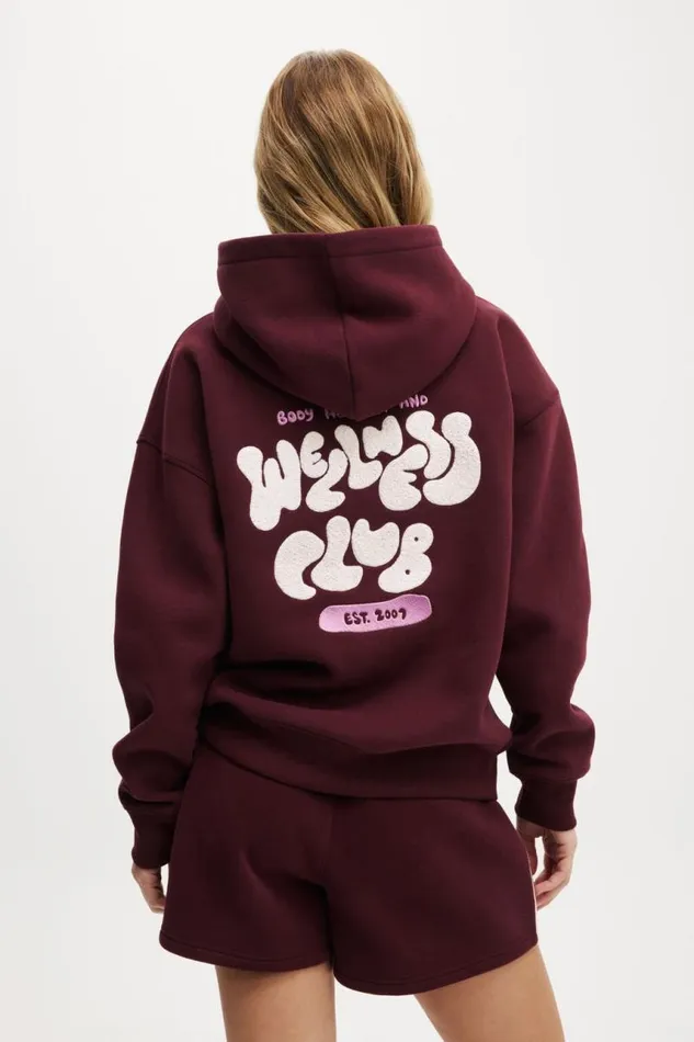 Cotton On SweatsandHoodies Plush Premium Graphic Hoodie Dark Oakwellness Club Cherry Dream 8211 Women Cotton On SweatsandHoodies Plush Premium Graphic Hoodie Dark Oakwellness Club Cherry Dream 8211 Women