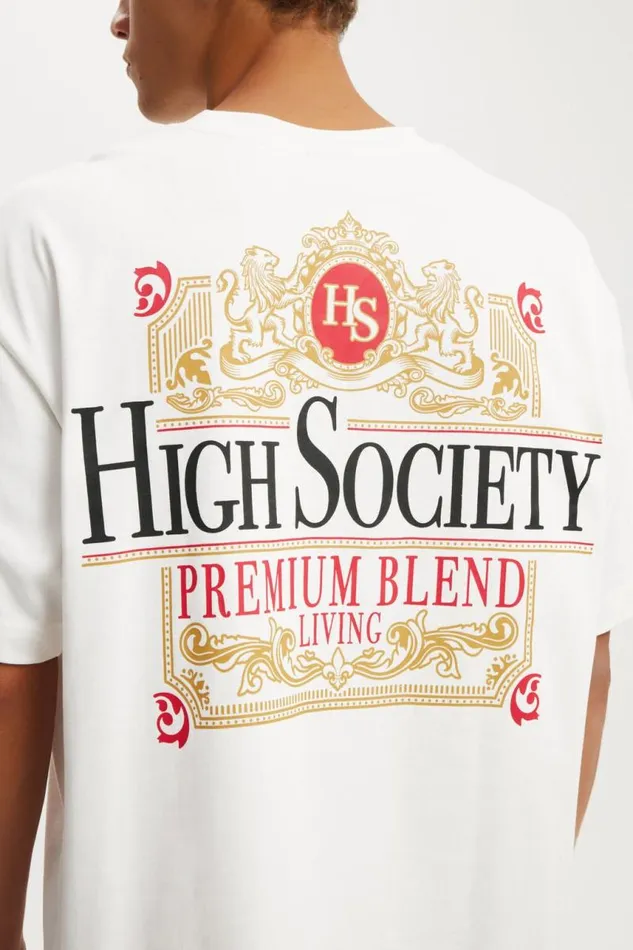 Cotton On Tees and Tanks Box Fit Graphic TShirt Vintage Whitehigh Society 8211 Men Cotton On Tees and Tanks Box Fit Graphic TShirt Vintage Whitehigh Society 8211 Men