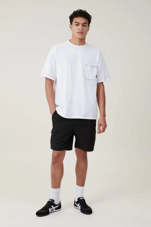 Cotton On Tees and Tanks Box Fit Pocket TShirt White Civic Contrast 8211 Men Cotton On Tees and Tanks Box Fit Pocket TShirt White Civic Contrast 8211 Men