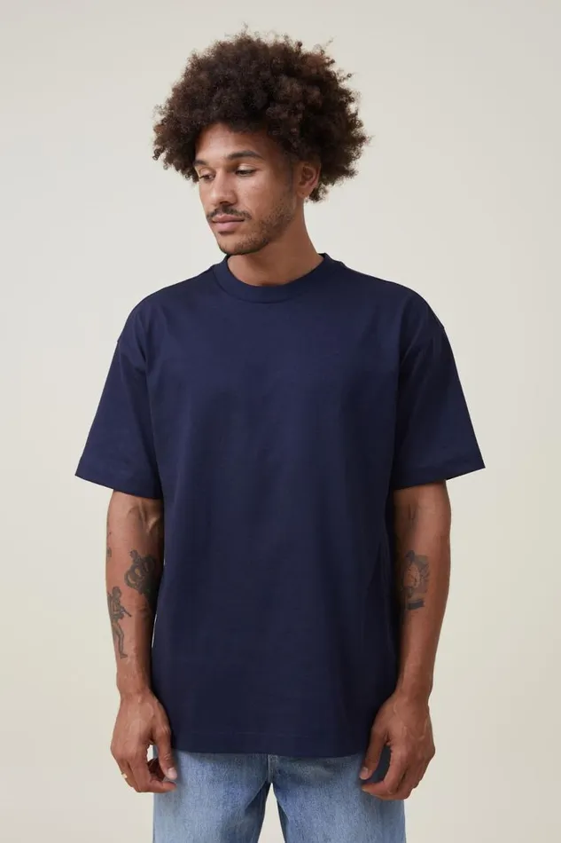 Cotton On Tees and Tanks Box Fit TShirt True Navy 8211 Men