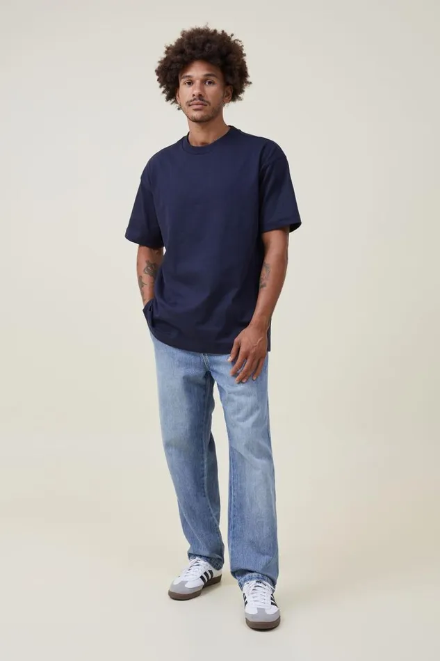 Cotton On Tees and Tanks Box Fit TShirt True Navy 8211 Men Cotton On Tees and Tanks Box Fit TShirt True Navy 8211 Men