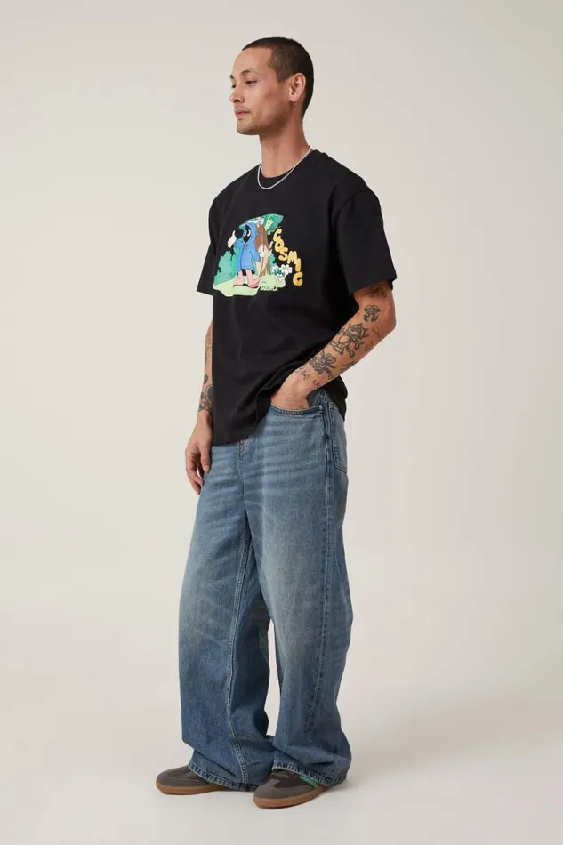 Cotton On Tees and Tanks Dabsmyla Loose Fit TShirt Lcn Dab Black Dreams 8211 Men Cotton On Tees and Tanks Dabsmyla Loose Fit TShirt Lcn Dab Black Dreams 8211 Men