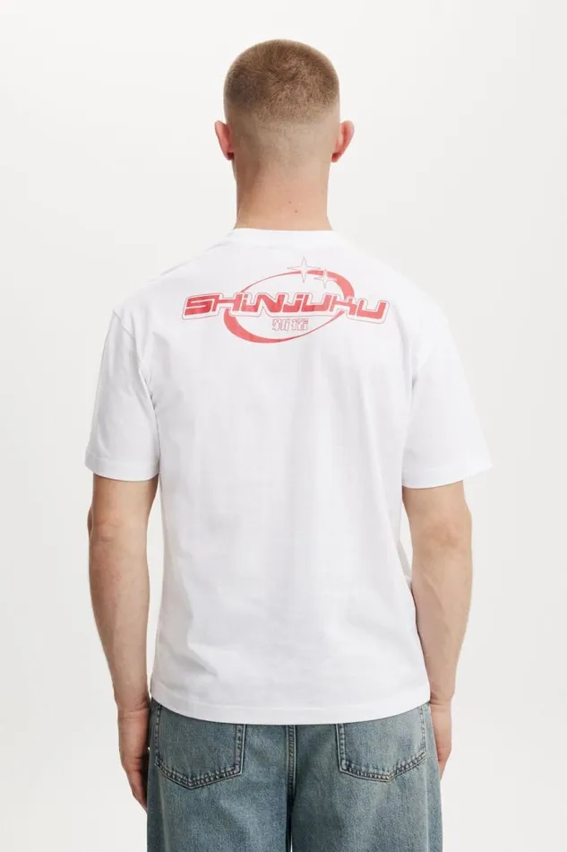 Cotton On Tees and Tanks Loose Fit Art TShirt Whiteshinjuku 8211 Men Cotton On Tees and Tanks Loose Fit Art TShirt Whiteshinjuku 8211 Men