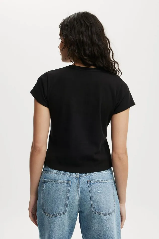 Cotton On Tops 90S Baby Tee Black 8211 Women