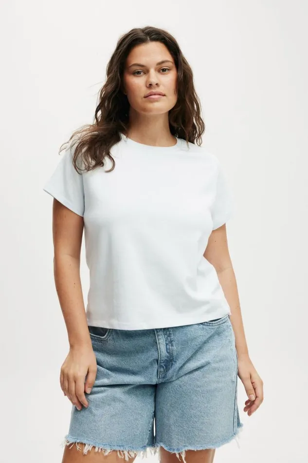 Cotton On Tops 90S Baby Tee Sea Mist 8211 Women