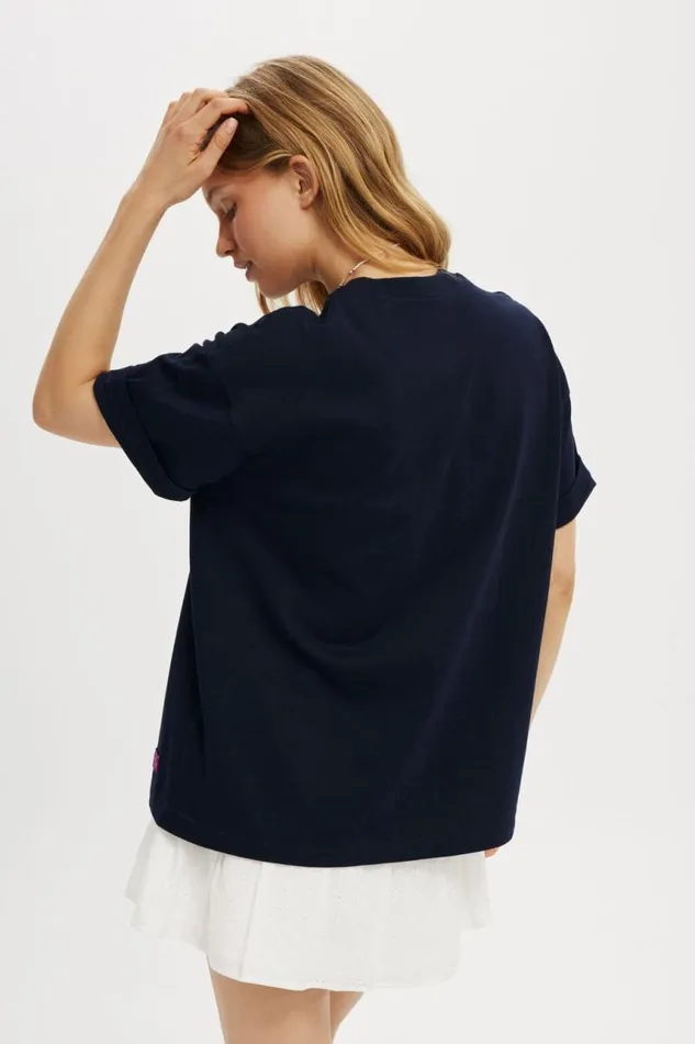Cotton On Tops Boxy Tee Made With Liberty Fabric GraphicTrims 1875 Total Eclipse 8211 Women Cotton On Tops Boxy Tee Made With Liberty Fabric GraphicTrims 1875 Total Eclipse 8211 Women