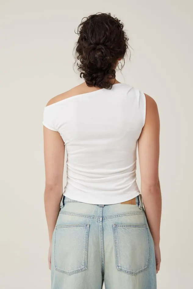 Cotton On Tops Gabby Off The Shoulder Tank Natural White 8211 Women