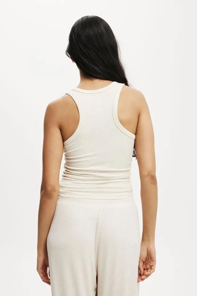 Cotton On Tops Sleep Recovery Racer Back Tank Top Cream Marle 8211 Women Cotton On Tops Sleep Recovery Racer Back Tank Top Cream Marle 8211 Women