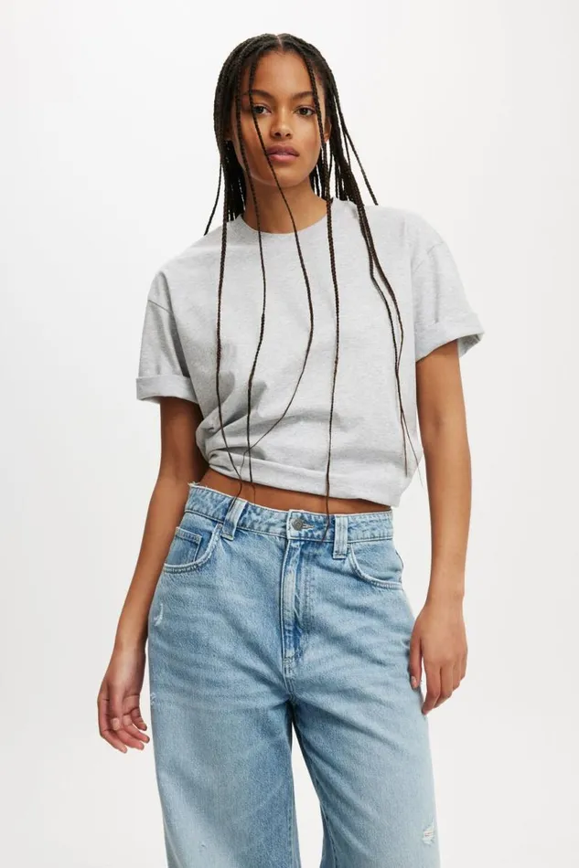 Cotton On Tops The Boxy Graphic Tee Keep Your Mind Open Winter Grey Marle 8211 Women Cotton On Tops The Boxy Graphic Tee Keep Your Mind Open Winter Grey Marle 8211 Women