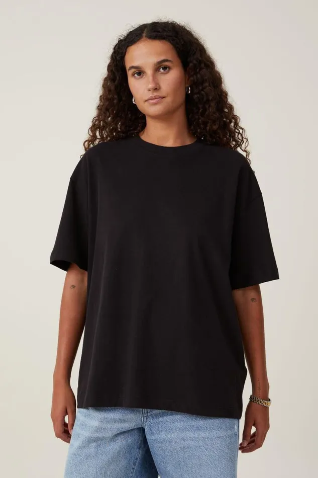 Cotton On Tops The Boxy Oversized Tee Black 8211 Women