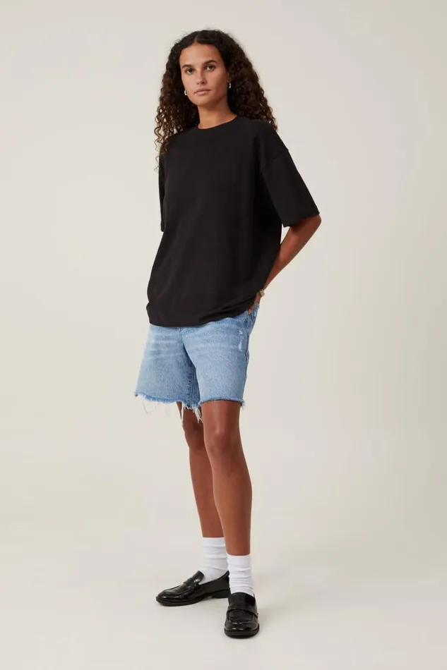 Cotton On Tops The Boxy Oversized Tee Black 8211 Women