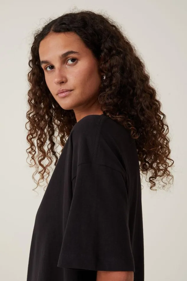 Cotton On Tops The Boxy Oversized Tee Black 8211 Women