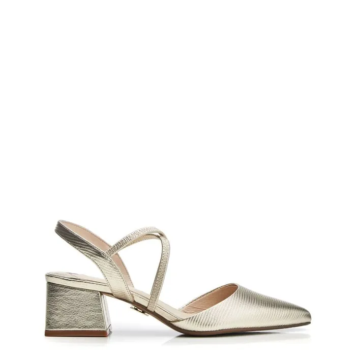 Court Shoes Women Moda In Pelle Caydence Gold Lizard