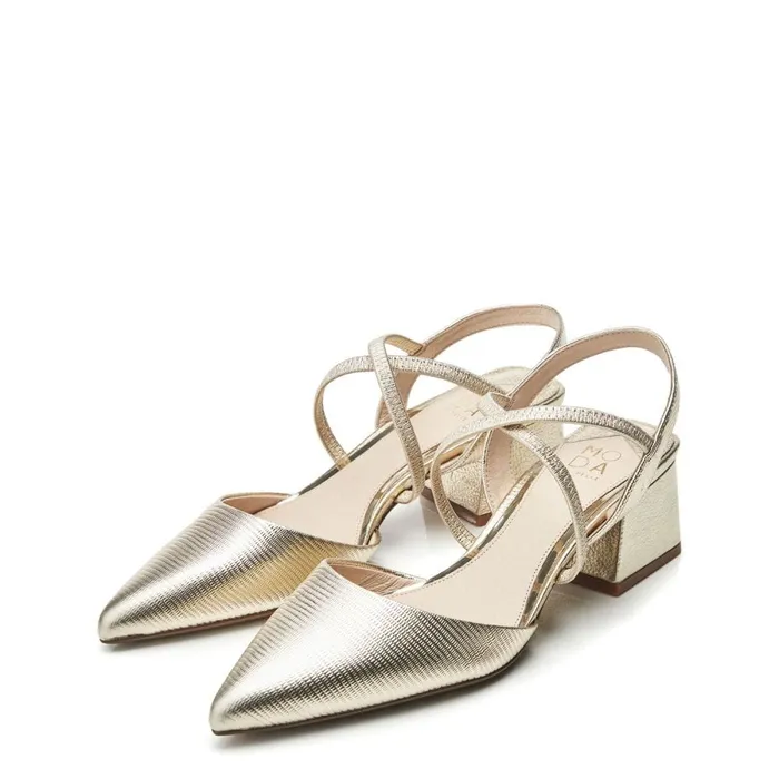 Court Shoes Women Moda In Pelle Caydence Gold Lizard