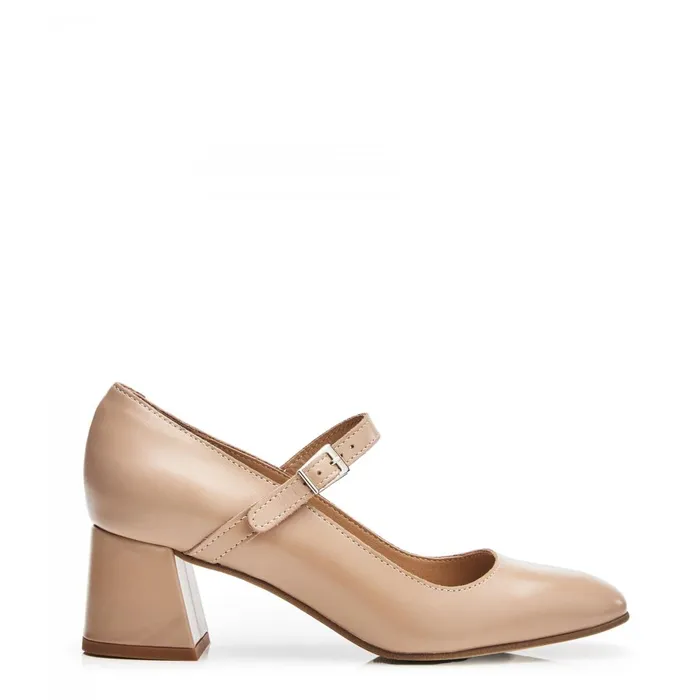 Court Shoes Women Moda In Pelle Fawwn Cameo Leather