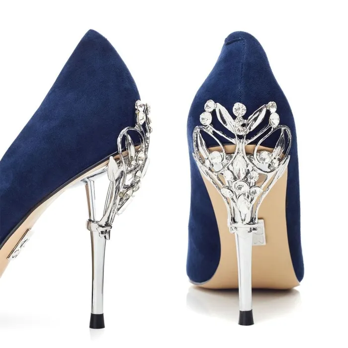 Court Shoes Women Moda In Pelle Illari Navy Suede