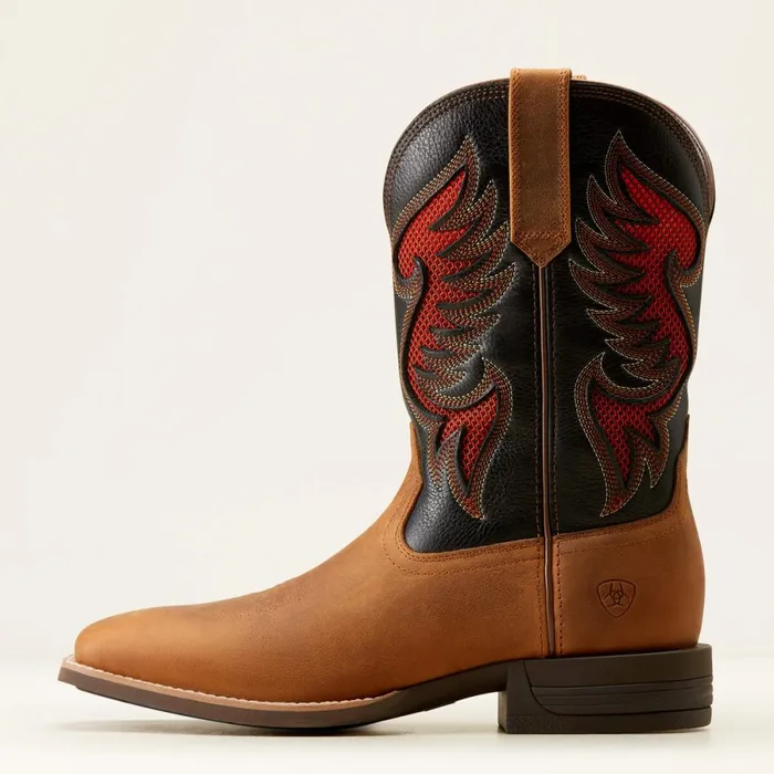 Cowpuncher VentTEK Cowboy Boot Sorrel Crunchblack Deertan Men Ariat Western Boots Cowpuncher VentTEK Cowboy Boot Sorrel Crunchblack Deertan Men Ariat Western Boots