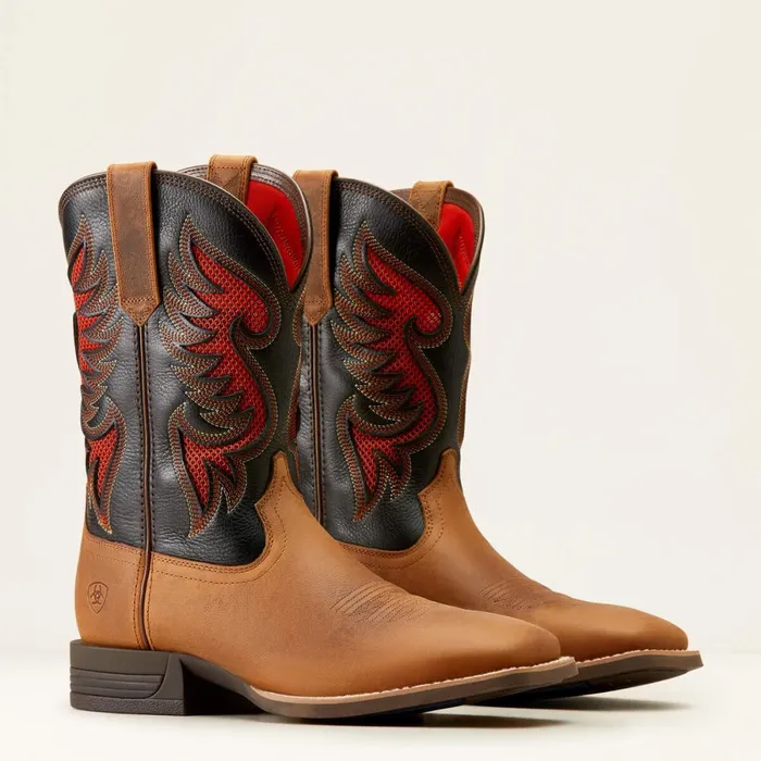 Cowpuncher VentTEK Cowboy Boot Sorrel Crunchblack Deertan Men Ariat Western Boots Cowpuncher VentTEK Cowboy Boot Sorrel Crunchblack Deertan Men Ariat Western Boots