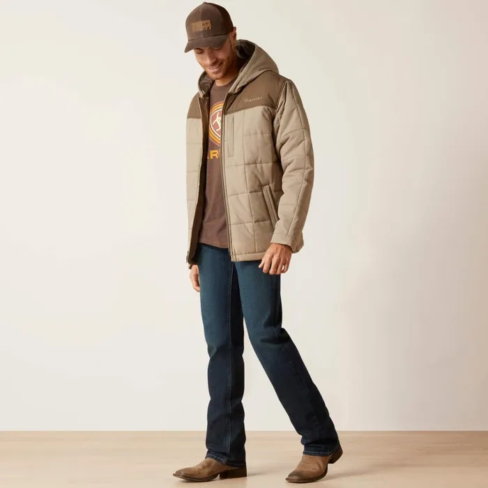 Crius Hooded Insulated Jacket Major Brownbrindle Men Ariat Jackets and Vests Crius Hooded Insulated Jacket Major Brownbrindle Men Ariat Jackets and Vests
