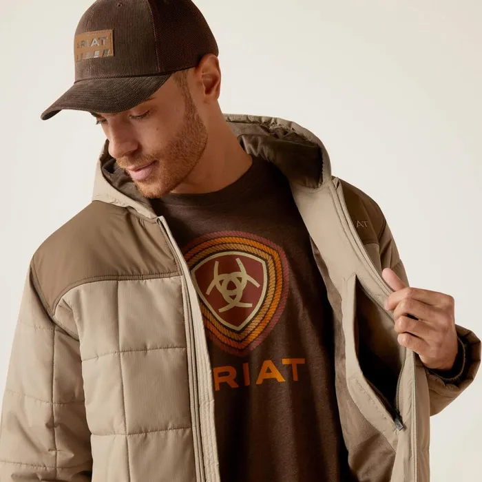 Crius Hooded Insulated Jacket Major Brownbrindle Men Ariat Jackets and Vests Crius Hooded Insulated Jacket Major Brownbrindle Men Ariat Jackets and Vests