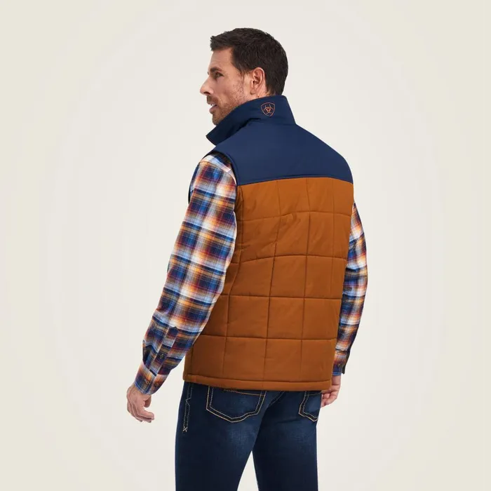 Crius Insulated Vest Chestnutnavy Men Ariat Jackets and Vests Crius Insulated Vest Chestnutnavy Men Ariat Jackets and Vests