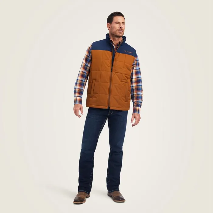 Crius Insulated Vest Chestnutnavy Men Ariat Jackets and Vests Crius Insulated Vest Chestnutnavy Men Ariat Jackets and Vests