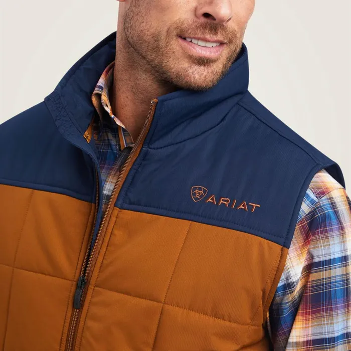 Crius Insulated Vest Chestnutnavy Men Ariat Jackets and Vests Crius Insulated Vest Chestnutnavy Men Ariat Jackets and Vests