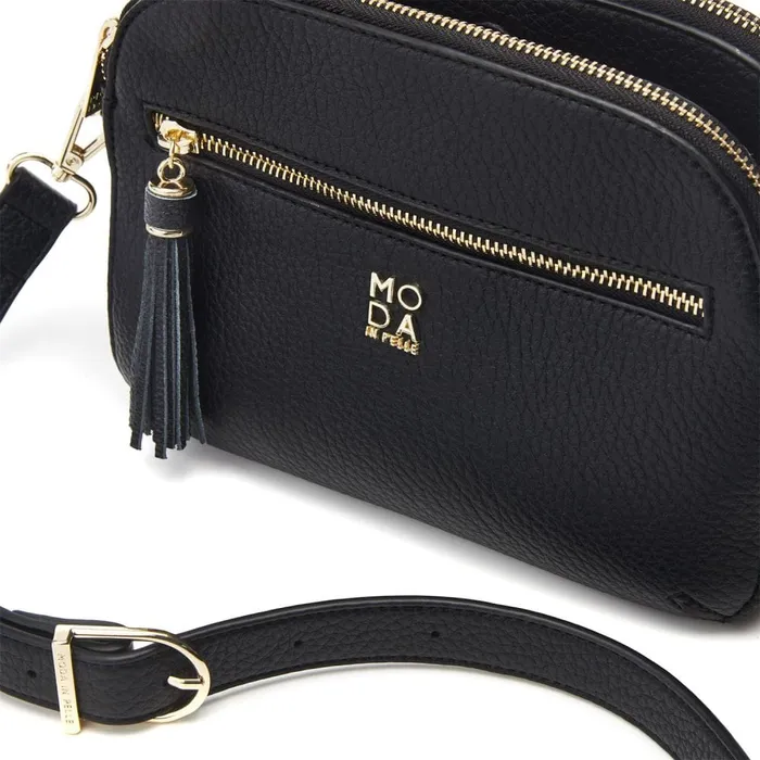 Crossbody Bags Women Moda In Pelle Aubree Bag Black Porvair