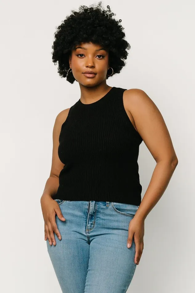 Cruz Knit Tank Top Black Women Baltic Born Blouses Shirts