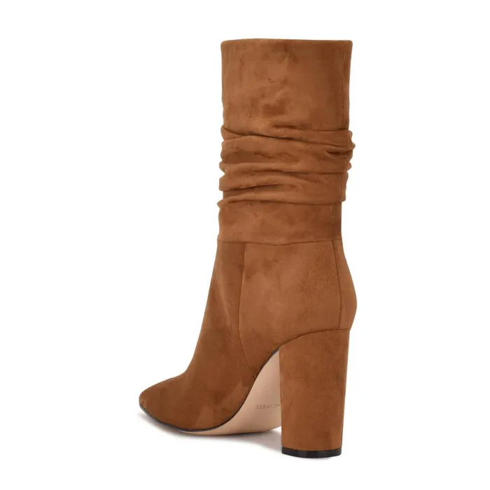 Denner Dress Boots Cognac Suede Women Nine West Boots and Booties Denner Dress Boots Cognac Suede Women Nine West Boots and Booties