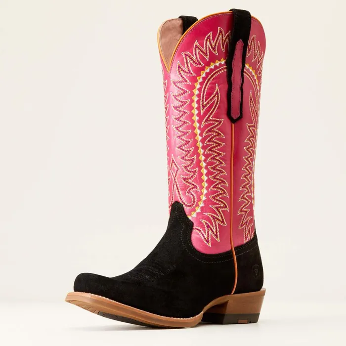 Derby Monroe Western Boot Black Roughout Women Ariat Western Boots