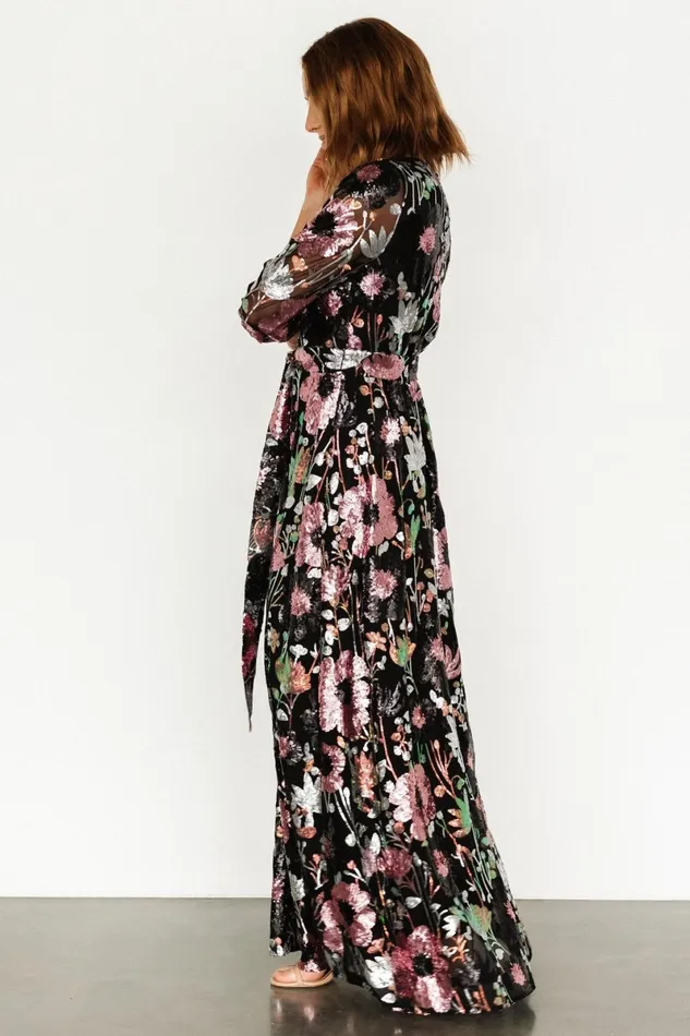 Destiny Sequin Maxi Dress Black Multi Women Baltic Born Embellished Sequin Destiny Sequin Maxi Dress Black Multi Women Baltic Born Embellished Sequin