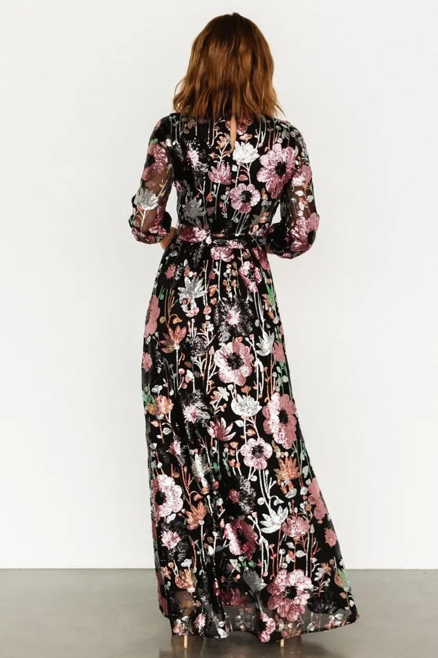 Destiny Sequin Maxi Dress Black Multi Women Baltic Born Embellished Sequin Destiny Sequin Maxi Dress Black Multi Women Baltic Born Embellished Sequin