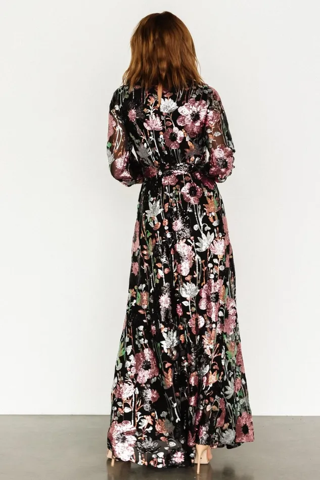 Destiny Sequin Maxi Dress Black Multi Women Baltic Born Embellished Sequin Destiny Sequin Maxi Dress Black Multi Women Baltic Born Embellished Sequin