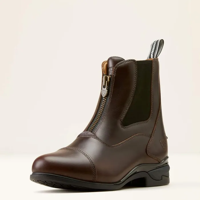 Devon Zip Paddock Boot Waxed Chocolate Women Ariat English Riding Boots