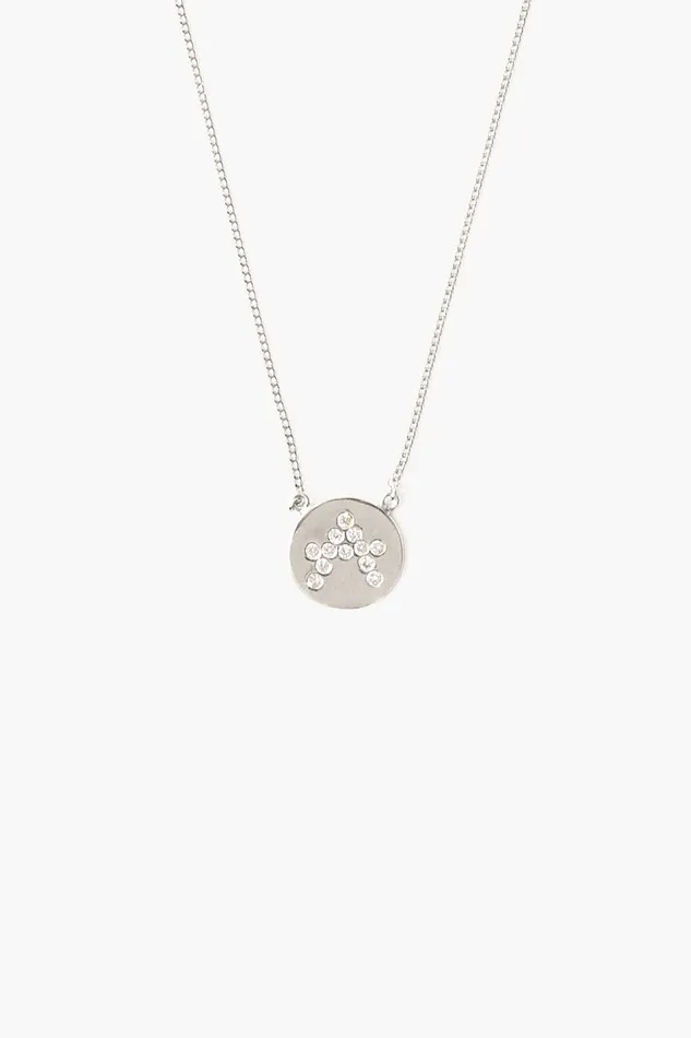 Diamond Initial Coin Necklace Silver Women Chan Luu Necklaces
