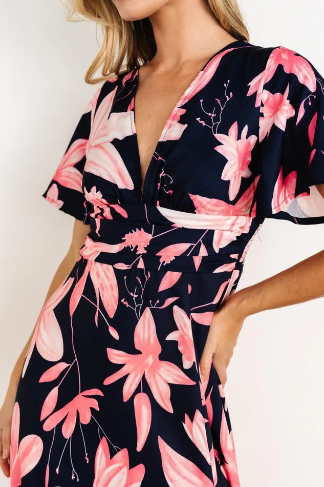 Dina Maxi Dress Navy Pink Floral Women Baltic Born Maxi Dresses Dina Maxi Dress Navy Pink Floral Women Baltic Born Maxi Dresses