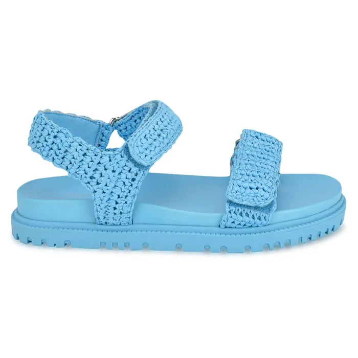 Dinrah Footbed Sandals Blue Women Nine West Low Heel