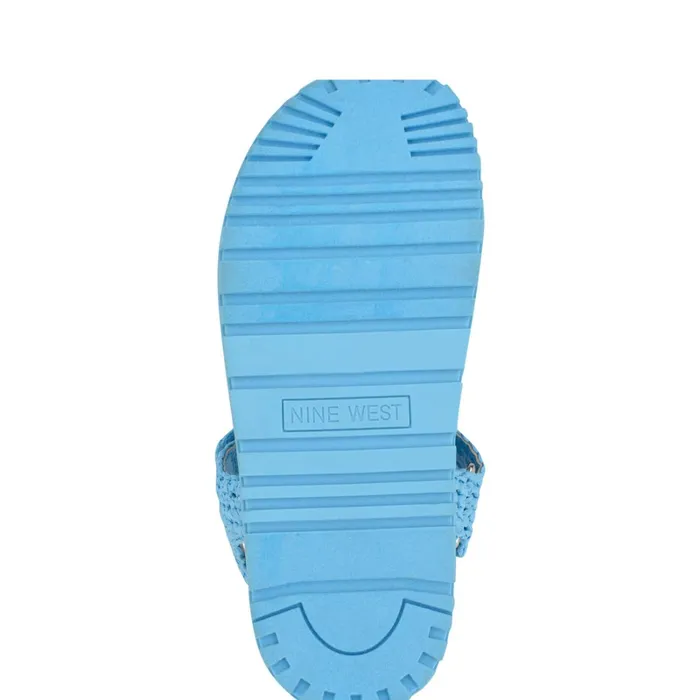 Dinrah Footbed Sandals Blue Women Nine West Sandals Dinrah Footbed Sandals Blue Women Nine West Sandals