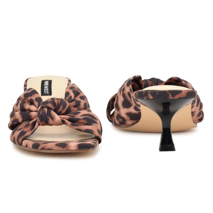 Dipa Heeled Slide Sandals Leopard Women Nine West Low Heel Dipa Heeled Slide Sandals Leopard Women Nine West Low Heel