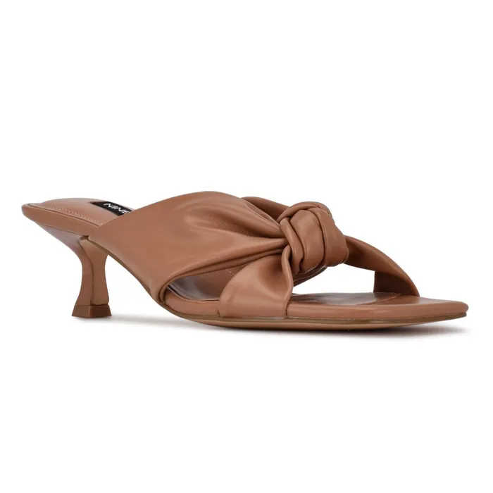 Dipa Heeled Slide Sandals Natural Women Nine West Heeled Dipa Heeled Slide Sandals Natural Women Nine West Heeled