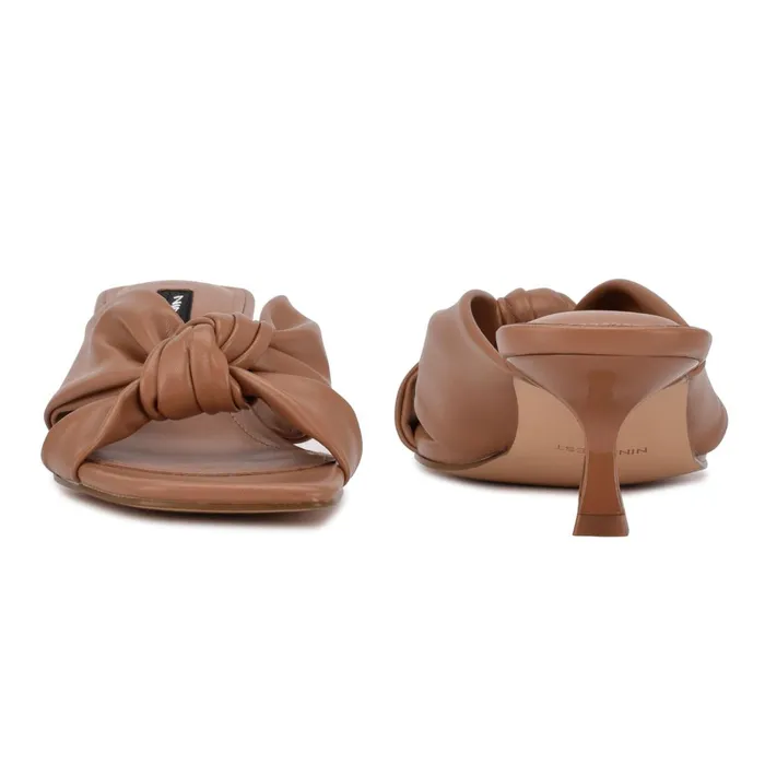 Dipa Heeled Slide Sandals Natural Women Nine West Heeled Dipa Heeled Slide Sandals Natural Women Nine West Heeled