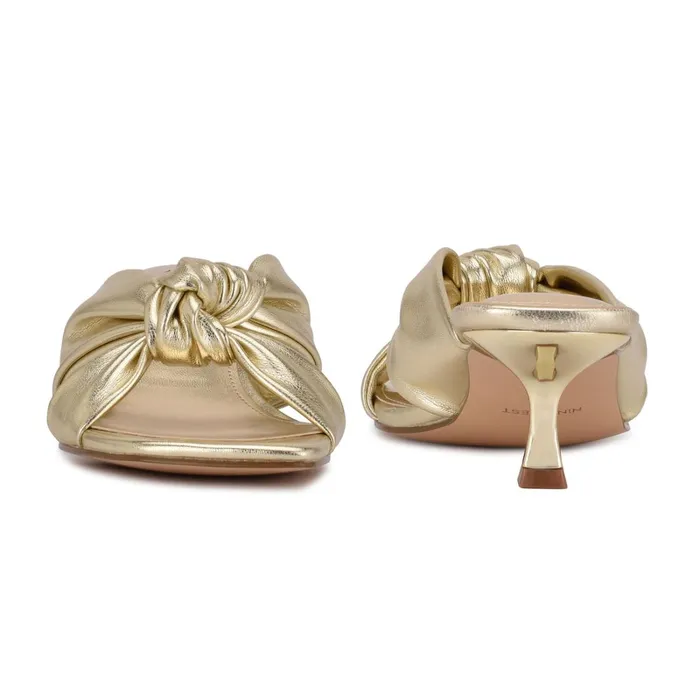 Dipa Heeled Slide Sandals Platino Women Nine West Heeled Dipa Heeled Slide Sandals Platino Women Nine West Heeled