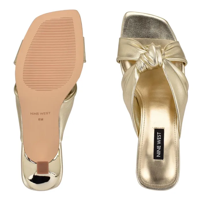 Dipa Heeled Slide Sandals Platino Women Nine West Heeled Dipa Heeled Slide Sandals Platino Women Nine West Heeled