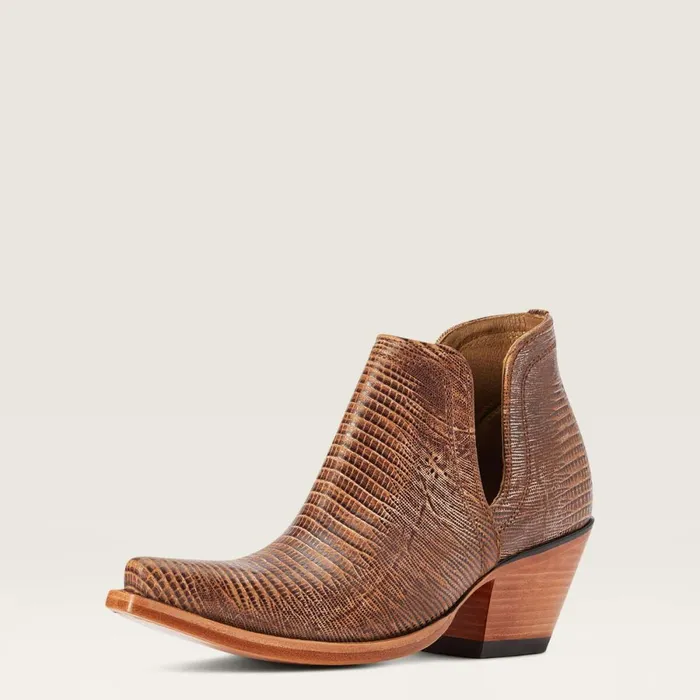 Dixon Bootie Brown Lizard Print Women Ariat Western Boots