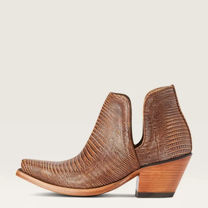 Dixon Bootie Brown Lizard Print Women Ariat Western Boots Dixon Bootie Brown Lizard Print Women Ariat Western Boots
