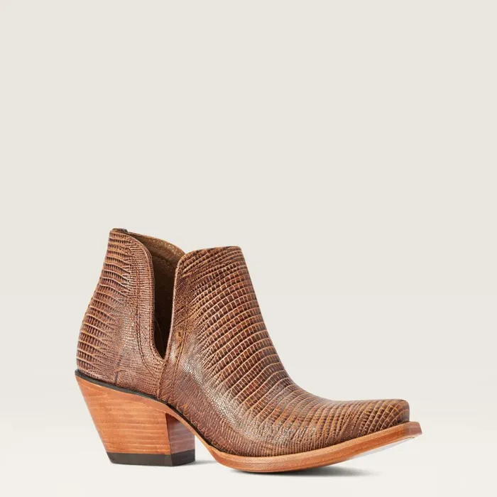 Dixon Bootie Brown Lizard Print Women Ariat Western Boots Dixon Bootie Brown Lizard Print Women Ariat Western Boots